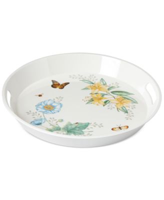 Lenox - Butterfly Meadow Collection Large Round Handled Tray