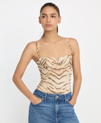 Good American - Women's Mesh Bustier Bodysuit