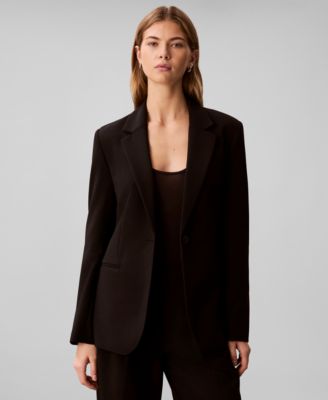 Calvin Klein - Women's Notch Lapel Cinched Blazer