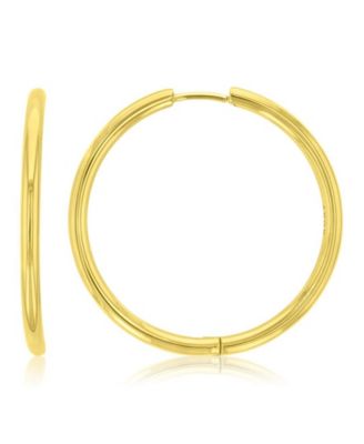 Roxy - Waterproof Yellow 34mm Hoop Earrings