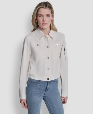 DKNY - Women's Collared Twill Trucker Jacket