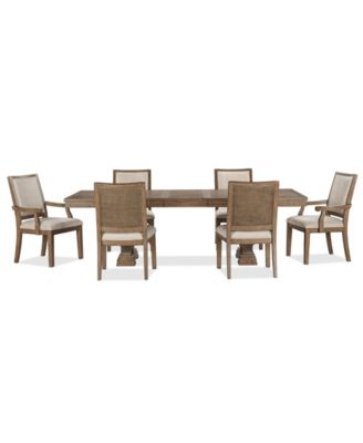 Furniture - Alverton 7-Pc. Dining Set (Rect. Table, 4 Side Chairs, & 2 Arm Chairs)