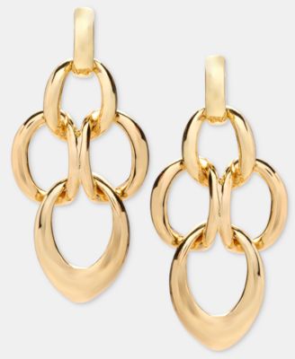 Anne Klein - Linked Clip-On Drop Earrings