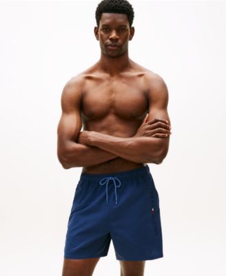 Tommy Hilfiger - Men's Drawstring Zip Pocket Swim Trunks