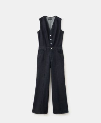 MANGO - Women's Buttons Denim Jumpsuit