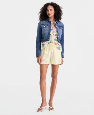 On 34th - Women's Striped Drawstring Shorts