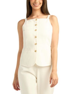 BCX - Women's Button-Front Cami Top