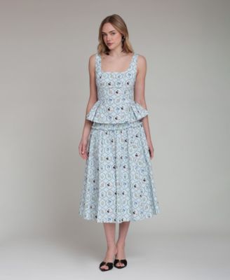 Avec Les Filles - Women's Printed Pull-On Maxi Skirt