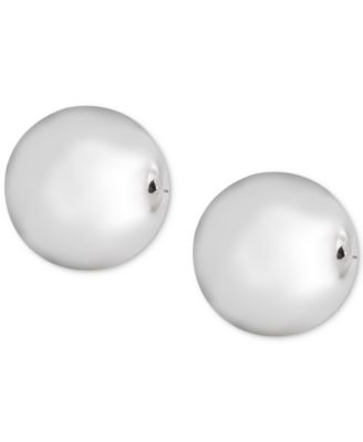 Lauren Ralph Lauren - Silver-Tone Ball Stud Earrings