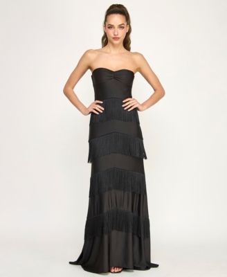B Darlin - Women's Strapless Tiered Gown