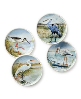 Coastal Birds Canape Plates, Set of 4 image