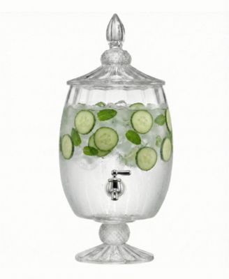 Jay Imports - Madison Optic Glass Beverage Dispenser 1.7 Gallons/217.6 Ounces