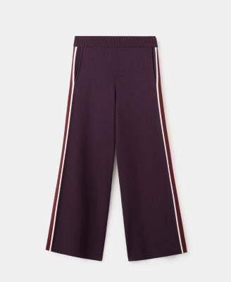 MANGO - Women's Contrasting Stripes Knitted Pants