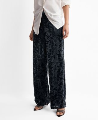MANGO - Women's Straight Devore Pants