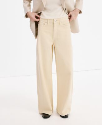 MANGO - Women's Wide Leg Mid-Rise Jeans