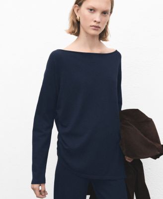 MANGO - Women's Boat-Neck Knitted Sweater