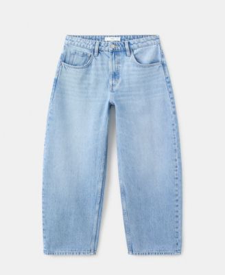 MANGO - Women's High-Waisted Barrel Jeans