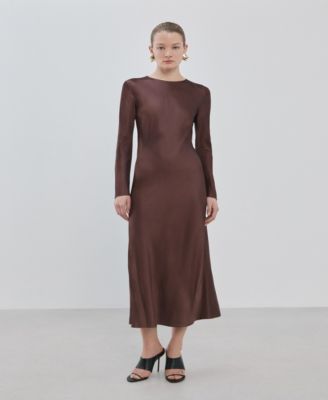 MANGO - Women's Long Flared Dress