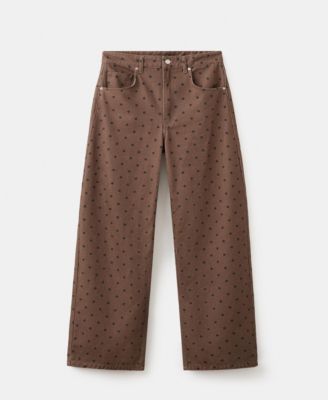 MANGO - Women's Polka Dot Balloon Jeans