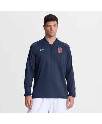 Nike - Men's Navy Boston Red Sox Authentic Collection Dri-FIT Raglan Half-Zip Pullover