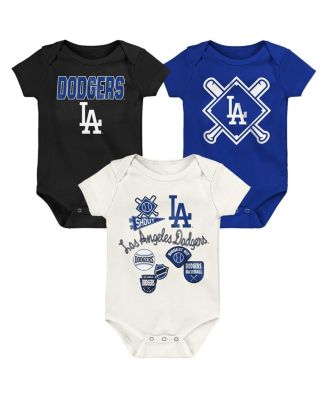 Outerstuff - Newborn 3-Pack Los Angeles Dodgers Home Plate Creeper Set