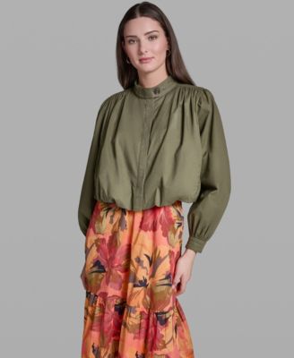 BCBG - Women's Long-Sleeve Mock Neck Cropped Jacket