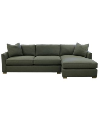 Furniture - 2-Pc. Corine Chaise Sectional with Toss Pillows