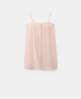 MANGO - Women's Cotton Spaghetti-Strap Nightgown