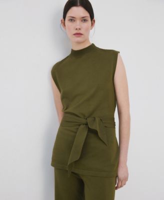 MANGO - Women's Belt Knit Waistcoat