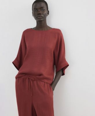 MANGO - Women's Three-Quarter-Sleeve Blouse