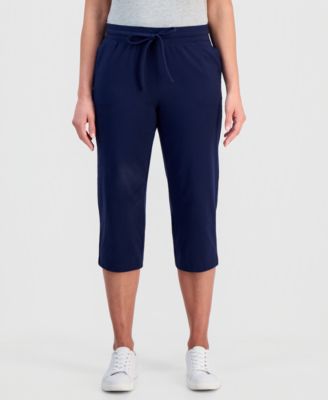 Style & Co - Petite Sold-Knit Mid-Rise Capri Pants
