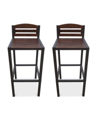Noble House - Parlen Set of 2 Bar Stools, Quick Ship