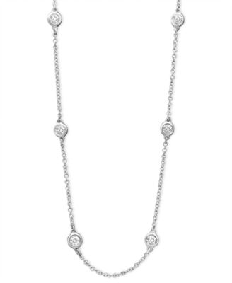 EFFY® Diamond Seven Station Necklace 16-18" (1/2 ct. t.w.) in 14k White, Yellow or Rose Gold image