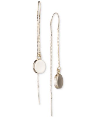 DKNY - Gold-Tone Disc Threader Earrings