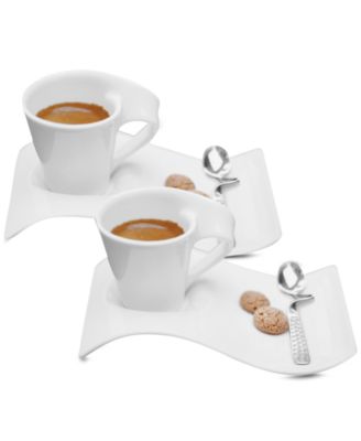 New Wave Caffè Espresso Cups & Saucers, Service for 2 image