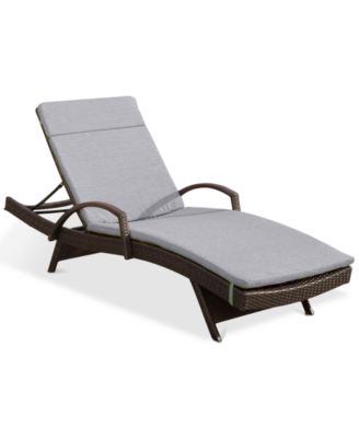 Noble House - San Pedro Outdoor Chaise Lounge, Quick Ship