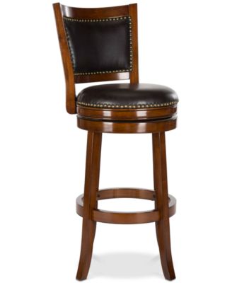 Safavieh - Idaline Walnut Swivel Bar Stool, Quick Ship