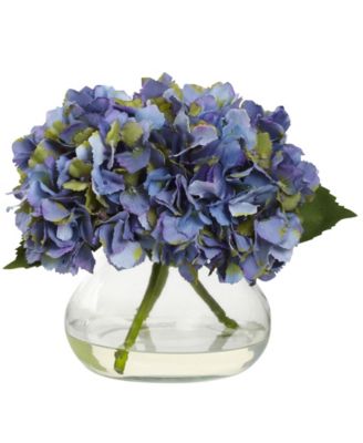 Nearly Natural - Blooming Hydrangea Artificial Arrangement in Vase