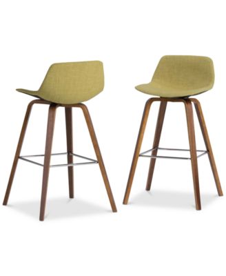 Simpli Home - Facee Bar Stool (Set of 2), Quick Ship