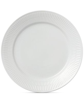White Fluted Dinner Plate  image