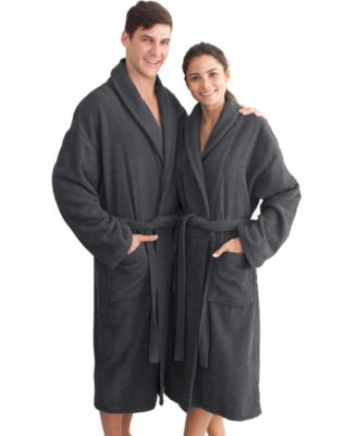 Linum Home - Unisex Herringbone Weave Bath Robe