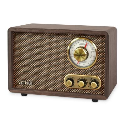 Victrola - Retro Wood Bluetooth FM/AM Radio with Rotary Dial