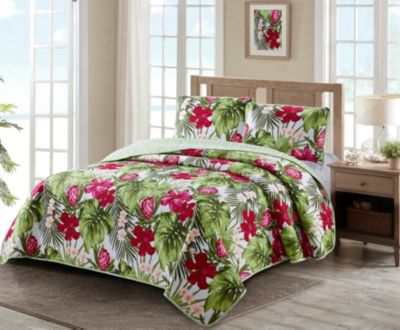 Paradise Palm 3 Piece Quilt Set, King image