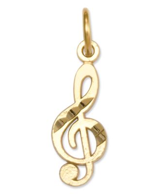 Macy's - 14k Gold Charm, Treble Clef Charm