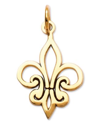 Macy's - 14k Gold Charm, Fleur De Lis Charm