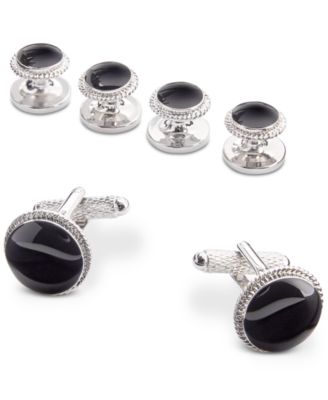 Perry Ellis Portfolio - Men's Baroque Cuff Links & Stud Set