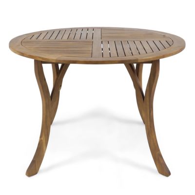 Noble House - Hermosa Outdoor Round Dining Table, Quick Ship