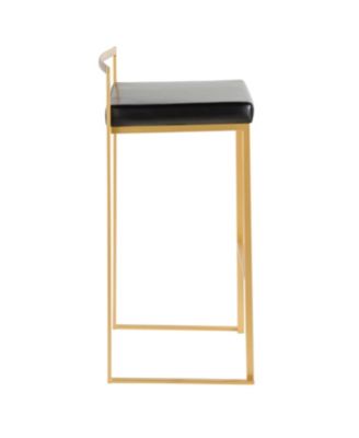 Lumisource - Fuji PU Bar Stool (Set of 2), Quick Ship