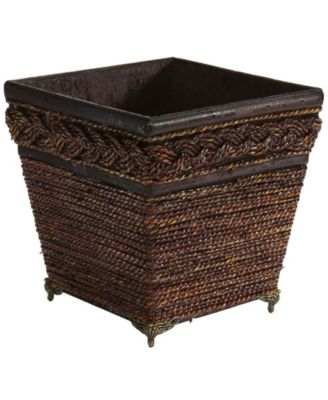 Nearly Natural - Lacquered Coiled Rope Decorative Planter