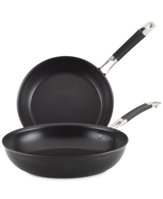 Anolon - SmartStack 2-Pc. Hard-Anodized Nesting Skillet Set
